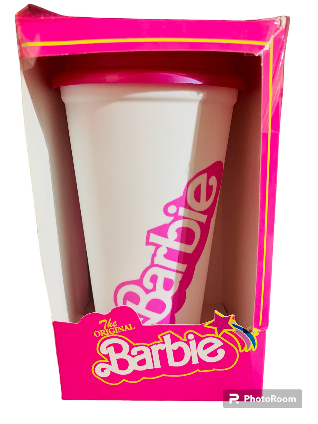 Pink Doll Coffee Cup With Lid and Logo