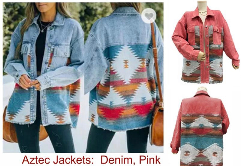 Cowgirl Western Aztec Jean Jackets