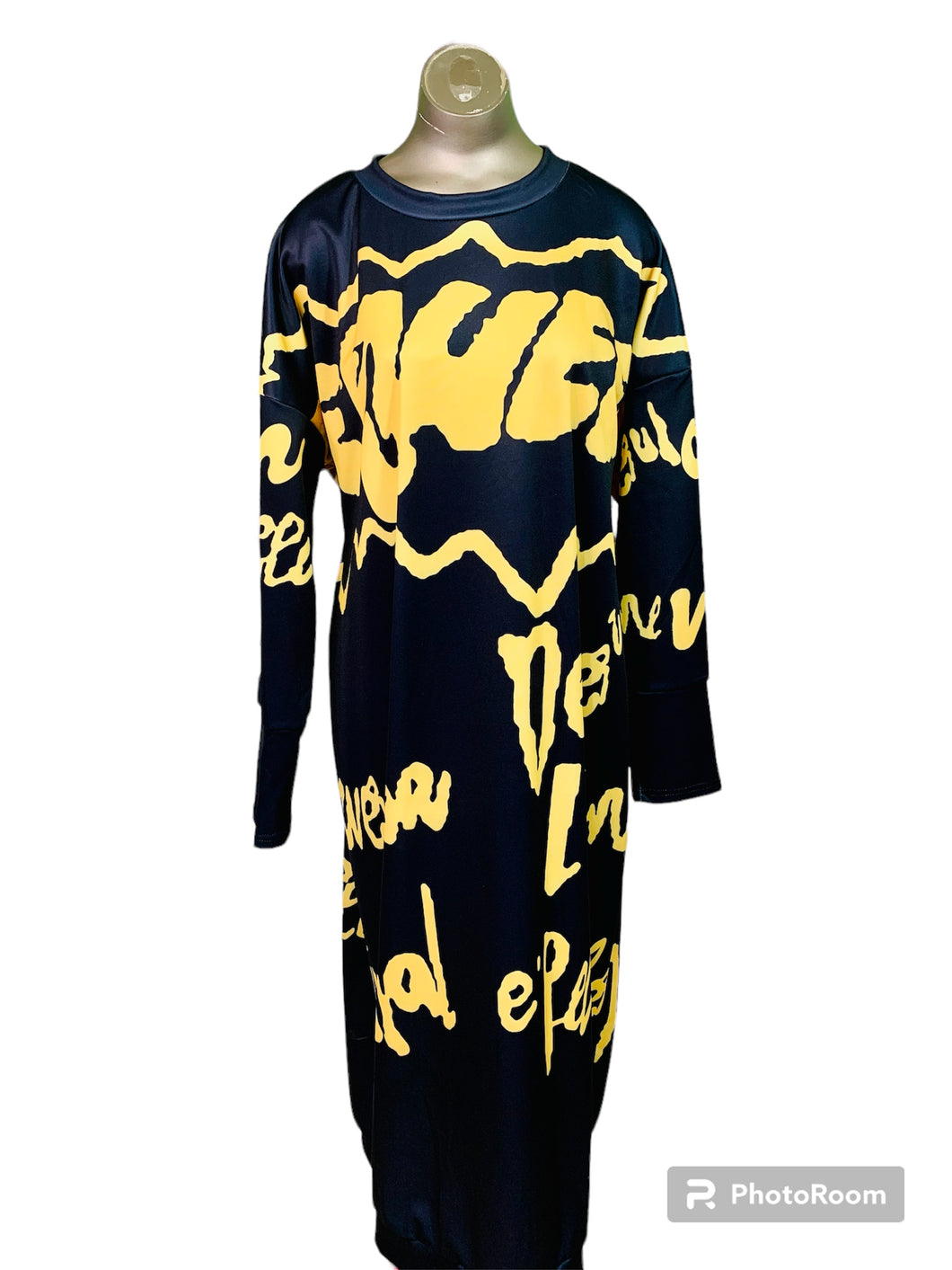 Brand New Queen Cartoon Style Trending Dress 3x Urban Black And Yellow