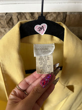 Load image into Gallery viewer, Bobbie Brooks Vintage Retro 80s Bright Yellow Chartreuse Oversized Blazer Jacket
