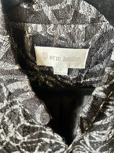 Load image into Gallery viewer, Erin London Black Metallic Patterned Cropped Jacket 80s Vintage
