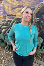 Cargar imagen en el visor de la galería, Stevie Stud Mesh Sleeve Top
