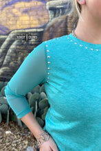 Cargar imagen en el visor de la galería, Stevie Stud Mesh Sleeve Top
