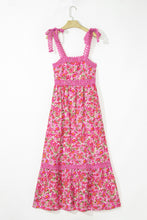 Load image into Gallery viewer, Rose Floral Lace Tied Strap Empire Waist Maxi Dress
