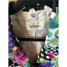 Load image into Gallery viewer, Worthington Floral Patchwork Blazer Jacket in Black &amp; Multicolor Hot Pink Polka
