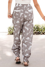Cargar imagen en el visor de la galería, Khaki Western Cactus Cowgirl Hat Boot Printed Vintage Drawstring Jogger Pants
