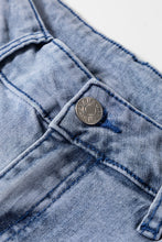 Load image into Gallery viewer, Beau Blue High Waist Button Zip Fly Bell Bottom Jeans
