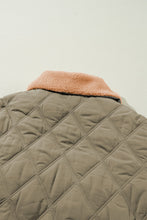 Load image into Gallery viewer, Jungle Green Teddy Collar Flap Pockets Quilted Puffer Jacket
