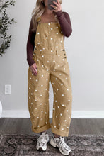 Cargar imagen en el visor de la galería, Phalaenopsis Polka Dot Print Bib Pocket Denim Barrel Overalls Jumpsuit
