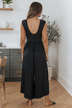 Cargar imagen en el visor de la galería, Black Open Back Wide Leg Jumpsuit
