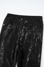 Cargar imagen en el visor de la galería, Black Faux Leather Splits High Waist Leggings
