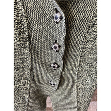 Load image into Gallery viewer, Willow Green and Black Lagenlook Textured Knit Cardigan with 90s Buttons
