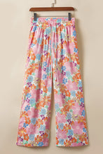 Cargar imagen en el visor de la galería, Pink Floral Smocked Waist Loose Pants
