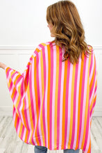 Cargar imagen en el visor de la galería, Rose Stripe Wide Sleeve Open Front Kimono
