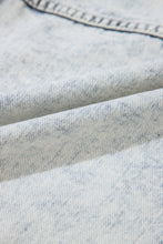 Load image into Gallery viewer, Beau Blue Light Wash Buttoned Chest Pocket Puff Sleeve Denim Jacket
