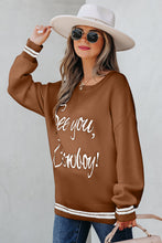 Load image into Gallery viewer, Coffee See You Cowboy Embroidered Western Graphic Sweater
