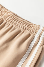 Load image into Gallery viewer, Oatmeal Varsity Striped Detail Crewneck Pullover Elastic Sweatpants 2pcs Outfit
