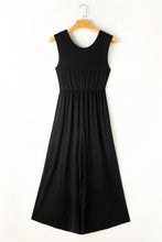 Cargar imagen en el visor de la galería, Black Open Back Wide Leg Jumpsuit
