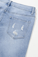 Cargar imagen en el visor de la galería, Ashleigh Blue Acid Wash Raw Hem High Waist Flared Jeans
