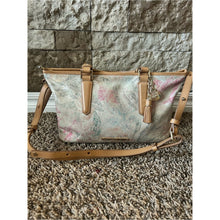 Load image into Gallery viewer, Brahmin Floral Print Crème Talitha Mini Asher Tote Bag with Tan Leather Trim
