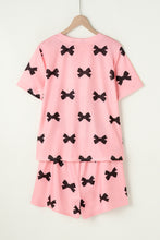 Load image into Gallery viewer, Pink Bow Printed Short 2pcs Lounge Set
