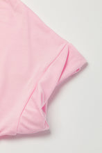 Cargar imagen en el visor de la galería, Pink V Neck Hidden Pocket Splits Maxi T-shirt Dress
