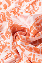 Cargar imagen en el visor de la galería, Orange Abstract Print Spaghetti Straps Backless Tiered Maxi Dress
