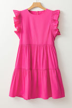 Load image into Gallery viewer, Bright Pink Ruffled Babydoll Mini Dress
