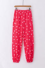 Load image into Gallery viewer, Fiery Red Valentines Heart Print Pants Set
