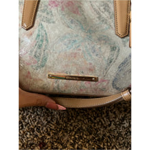 Load image into Gallery viewer, Brahmin Floral Print Crème Talitha Mini Asher Tote Bag with Tan Leather Trim
