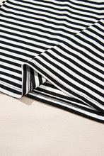 Cargar imagen en el visor de la galería, Black Stripe Colorblock Edge Round Neck Tank Top
