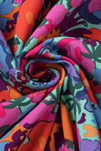 Load image into Gallery viewer, Blue Floral Print V Neck Wrap Split Maxi Dress
