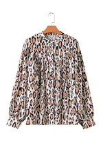 Load image into Gallery viewer, Jet Stream Oversized Leopard Print Balloon Sleeve Casual Shirt
