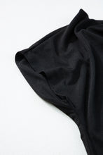 Cargar imagen en el visor de la galería, Black Cowl Neck Bat Sleeve T Shirt
