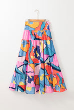 Cargar imagen en el visor de la galería, Pink Printed Pocketed High Waist Maxi Skirt
