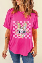 Load image into Gallery viewer, Rose Red Plaid Bubble Gum Rabbit Graphic Eater T Shirt
