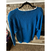 Load image into Gallery viewer, Melbourne 80s Vintage Nautical Blue Crewneck Sweater - Blue

