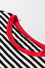 Cargar imagen en el visor de la galería, Black Stripe Colorblock Edge Round Neck Tank Top
