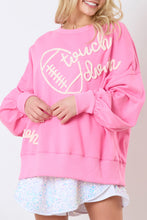 Load image into Gallery viewer, Pink Touch Down Rugby Thread Embroidery Sweatshirt
