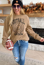 Load image into Gallery viewer, Khaki Rugby FOOTBALL SEASON Graphic Game Day Sweatshirt
