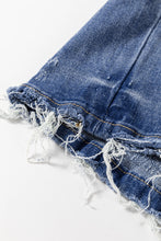 Load image into Gallery viewer, Ashleigh Blue Distressed Raw Hem Straight Leg High Waist Jeans
