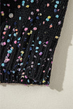 Cargar imagen en el visor de la galería, Black Multicolor Confetti Sweater Cardigan
