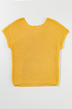 Cargar imagen en el visor de la galería, Ginger Solid Loose Knit Short Dolman Sleeve Sweater
