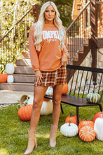 Cargar imagen en el visor de la galería, Orange PUMPKIN Spice Graphic Corded Crewneck Sweatshirt
