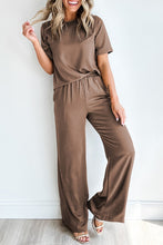 Load image into Gallery viewer, Nude 2 Piece Wide Leg Pants Set
