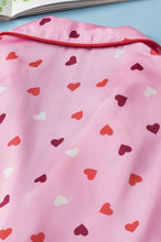 Cargar imagen en el visor de la galería, Pink Valentine Heart Shape Print Plus Size Sleepwear
