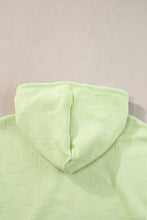 Cargar imagen en el visor de la galería, Meadow Mist Green Textured Cropped Hoodie and Shorts Set
