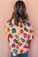 Cargar imagen en el visor de la galería, Pink Leopard Drop Shoulder Oversize Tee
