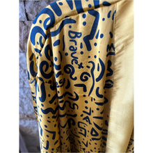 Cargar imagen en el visor de la galería, 90s Inspired Bold Yellow Printed Duster Coat with Satin Trim
