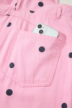 Cargar imagen en el visor de la galería, Phalaenopsis Polka Dot Print Bib Pocket Denim Barrel Overalls Jumpsuit
